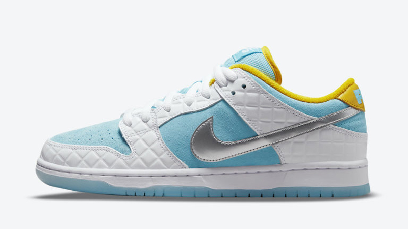 Release Details for FTC Nike SB Dunk Low White Lagoon Pulse 01