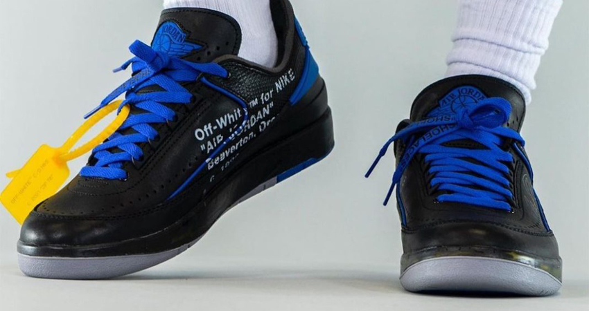 Off-White Air Jordan 2 Low Black Royal Blue Release Info 05