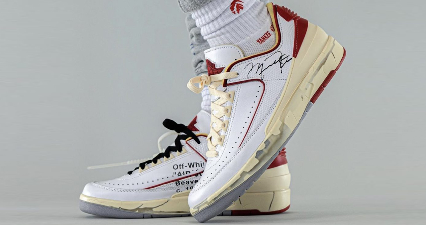 On Foot Take on the Off-White Air Jordan 2 Low White Red 01