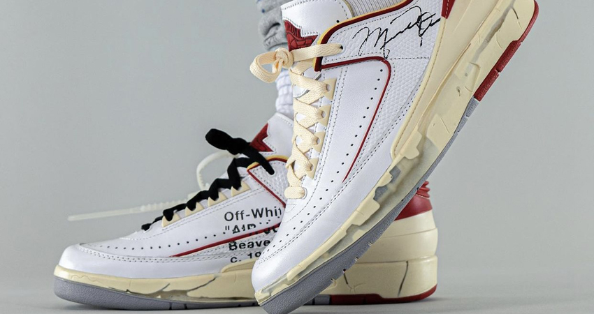 On Foot Take on the Off-White Air Jordan 2 Low White Red 05