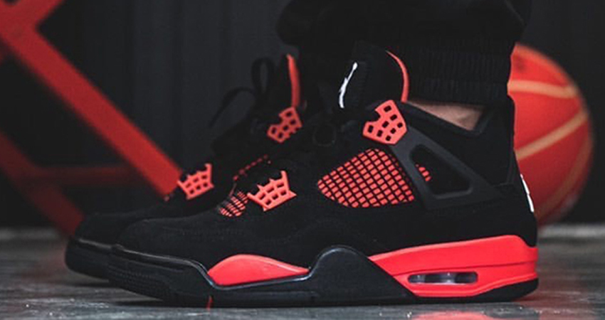 Red Thunder Air Jordan 4 On Foot Look 05