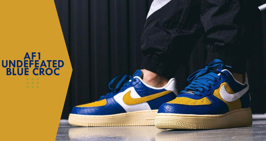 Undefeated Nike Air Force 1 Low Blue Croc DM8462-400