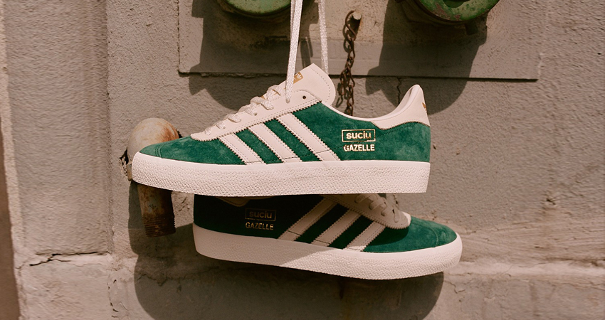 On Foot Look at the adidas x Mark Suciu Gazelle ADV Lush Green 02