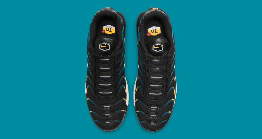 Stunning Black Nike TN Air Max Plus in Gradient Yellow Teal 03