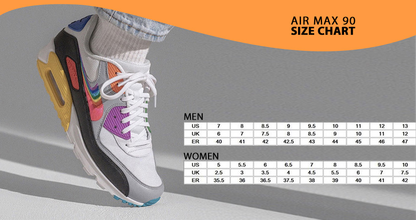 Air Max 90 Size Chart