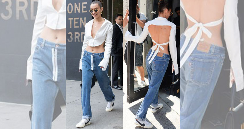 Bella Hadid spotted with Nike Blazer