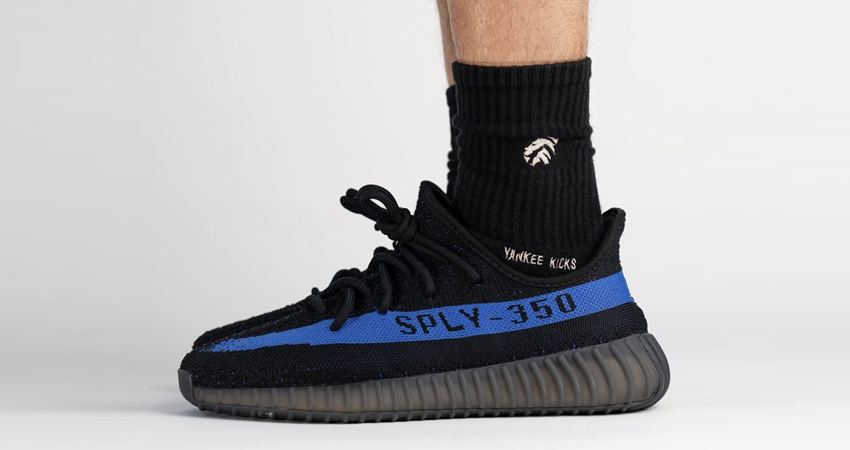 Yeezy 350 Dazzling Blue On Foot 01