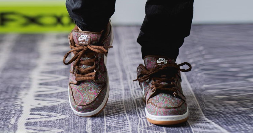 Nike SB Dunk Low Paisley Pink Burgundy Brown Is Set To Release On March 03