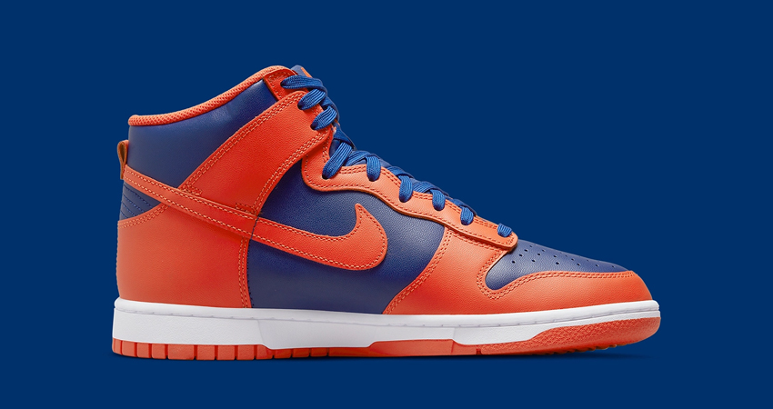 Check Out The Historical Nike Dunk High Knicks in Orange 01