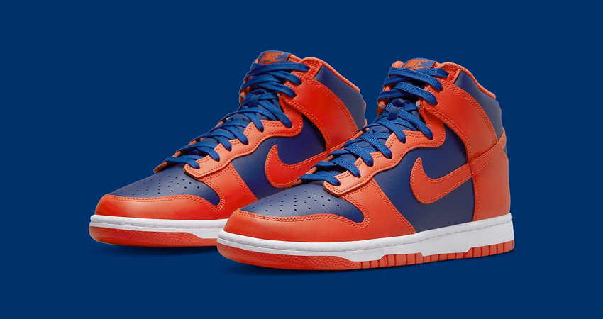 Check Out The Historical Nike Dunk High Knicks in Orange 02
