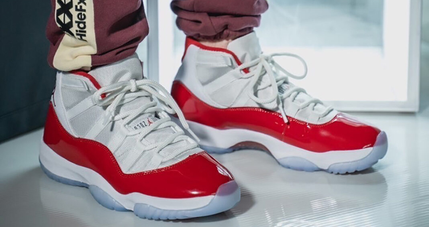 Air Jordan 11 “Cherry” Looks Fire On Foot 01