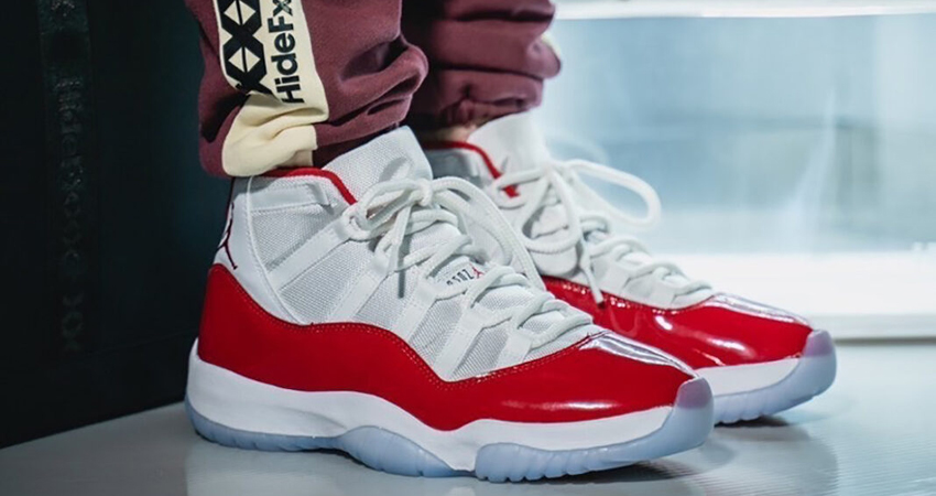 Air Jordan 11 “Cherry” Looks Fire On Foot 03