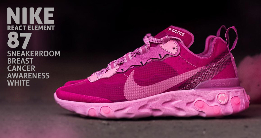 Nike React Element 87 Sneakerroom Breast Cancer Awareness White 