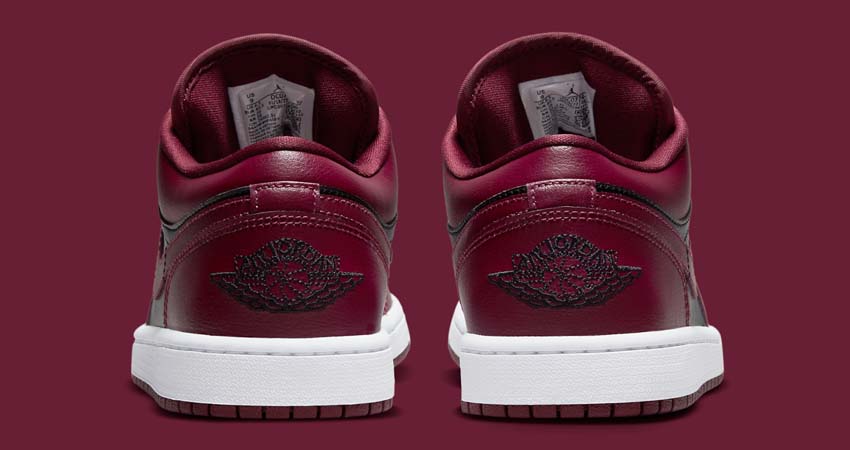 This Air Jordan 1 Low Is Dressed Up In A Wine Like Red 04