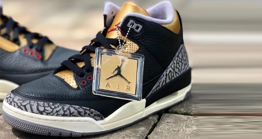 Dark And Luxurious The Air Jordan 3 Womens “Black Cement Gold 02