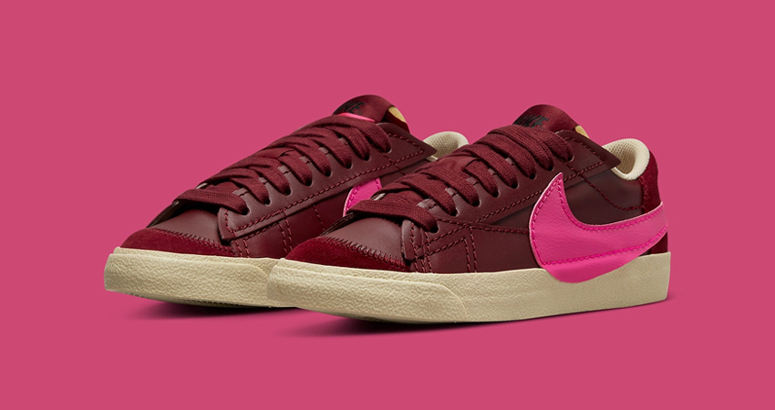 Nike Blazer Low Jumbo Dresses As Fine Red Wine 02