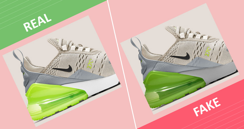 Real vs Fake Nike Air Max 270 trainers