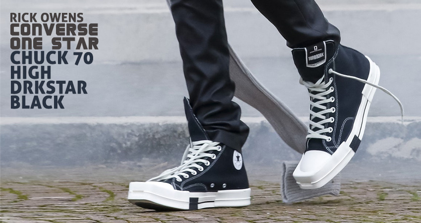 Rick Owens Converse Chuck 70 High DRKSTAR Black A00130C