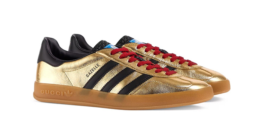 adidas x Gucci's Gazelle Creates A Dazzling Gold Silo 02