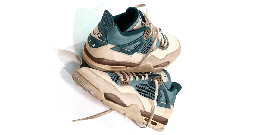 Air Jordan 4 Snorlax Custom Dresses In Tones Of The Normal-type Pokemon 01