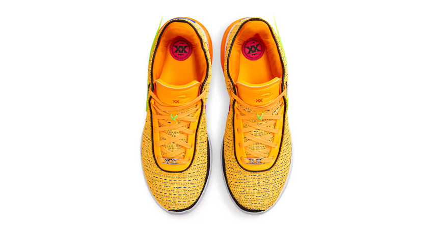Drop Details Of The Nike LeBron 20 Laser Orange up