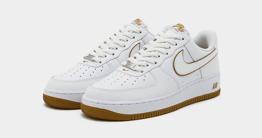 Nike Air Force 1 Desert Ochre Drop Details front corner