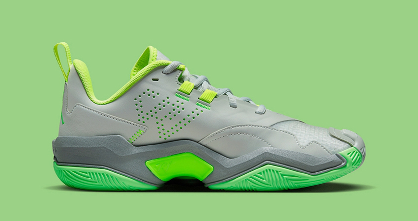 The Jordan Westbrook One Take 4 Dresses in A Grey And Green Colour Scheme right