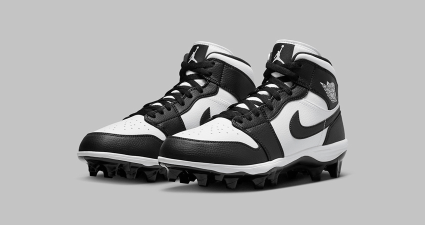 Air Jordan 1 Mid Cleats Panda FJ6805 100 front corner 1