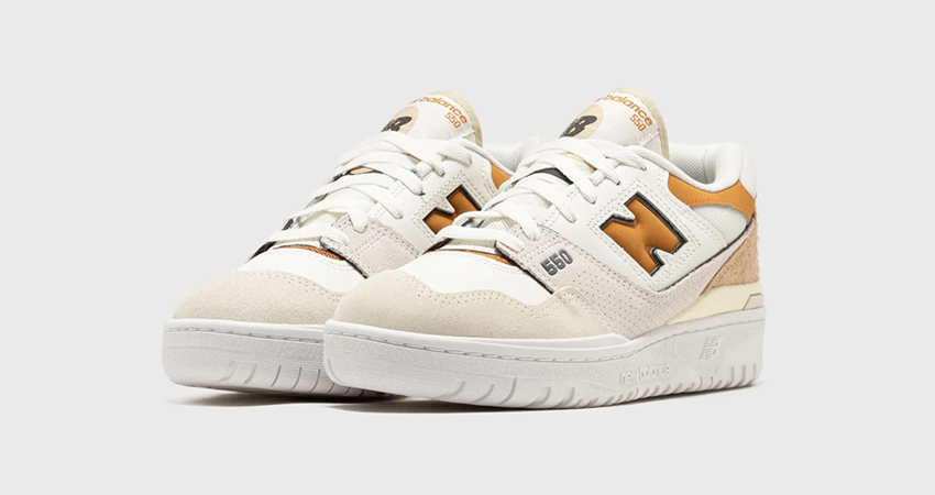 New Balance 550 Sea Salt Orange BBW550ST front corner
