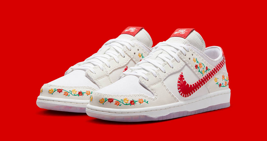 Nike SB Dunk Low Decon N7 University Red FD6951 700 front corner 1