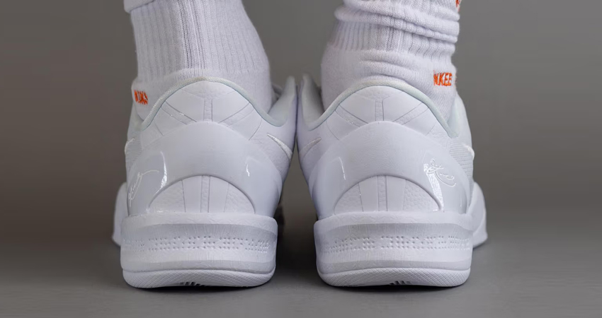 On Foot Images Of The Nike Kobe 8 Proto ‘ Triple White onfoot back