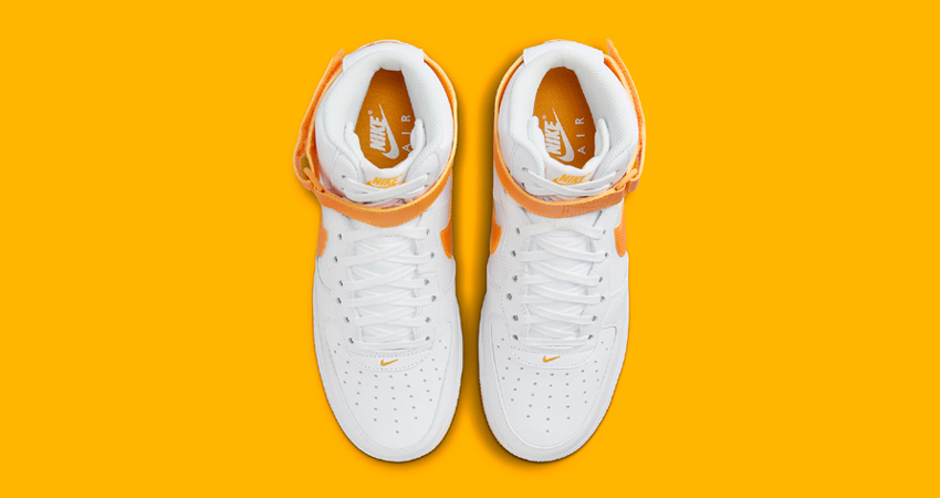 Step Into Sunshine With Nikes Air Force 1 High In Sundial Yellow up