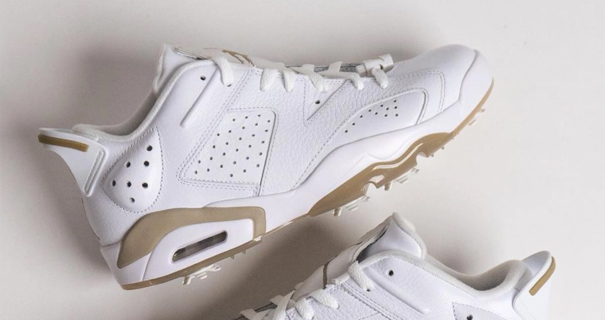 The Air Jordan 6 Low ‘WhiteKhaki Golf Ready Drop Details lifestyle right