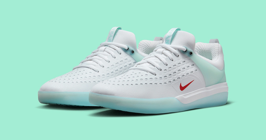 The New Nike SB Nyjah 3 Adorn Sprightly Shades front corner