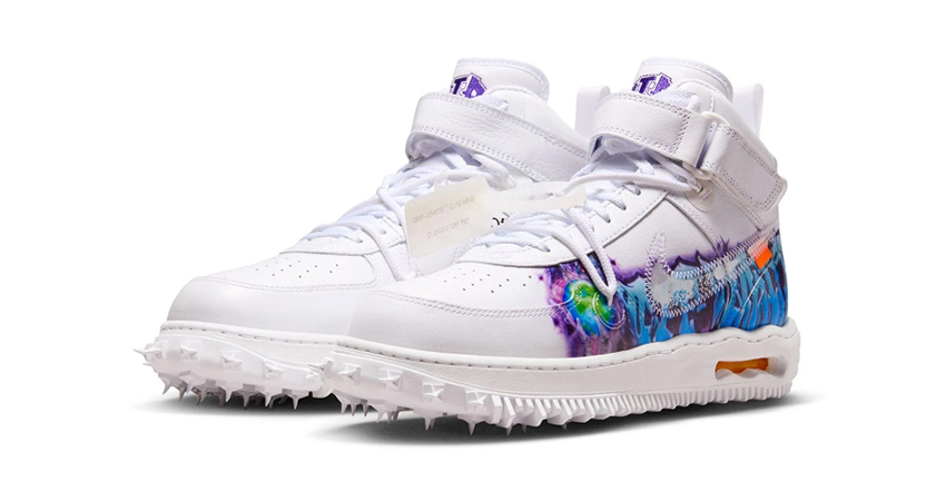 The Off White x Nike Air Force 1 Mid Graffiti Is Up For Grabs front corner