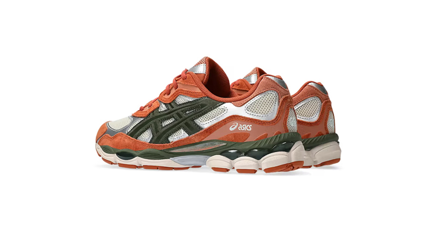 ASICS GEL NYC ‘Oatmeal Forest Drop Details back corner
