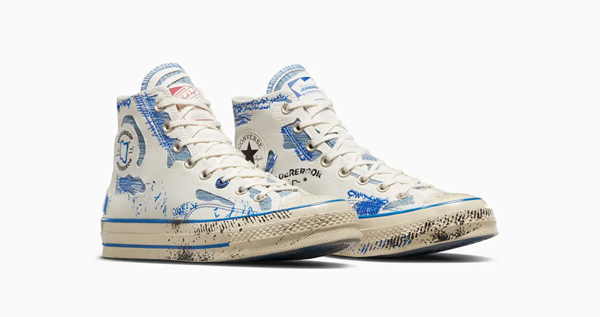 Ader Error x Converse Chuck 70 High White Blue A05351C front corner