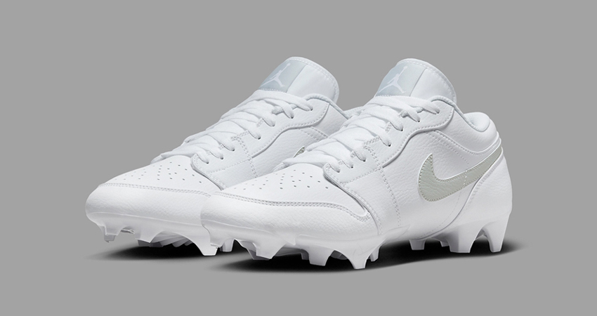 Air Jordan 1 Low Cleats White Neutral Grey FJ6245 101 front corner