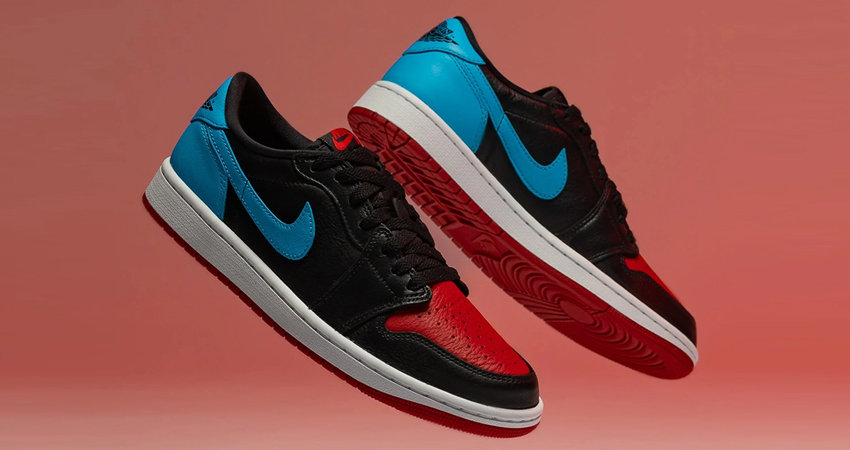 Air Jordan 1 Low OG ‘UNC To CHI Drop Details lifestyle front corner