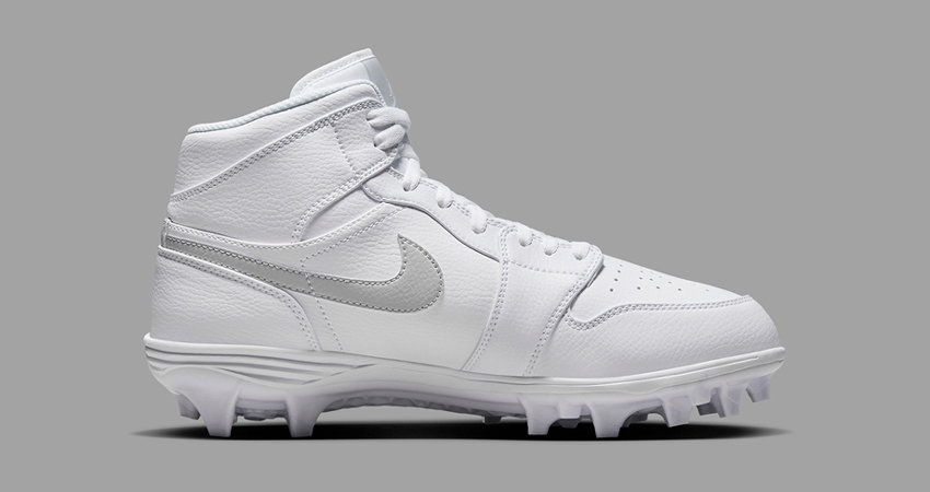 Air Jordan 1 Mid Cleats White Neutral Grey FJ6805 101 right