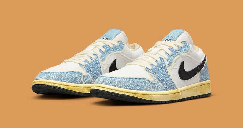 Level Up Your Sneaker Game With The Air Jordan 1 ‘Sashiko Denim front corner