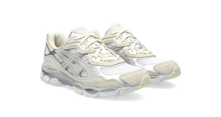 Step Up The Shoe Game With The New ASICS GEL NYC In ‘WhiteOyster Grey front corner