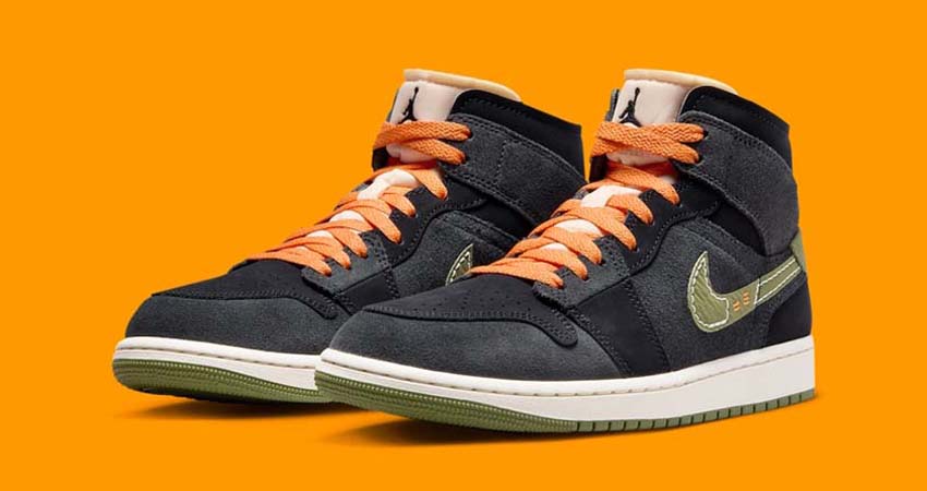 The Air Jordan 1 Mid SE Craft Is Halloween Ready front corner