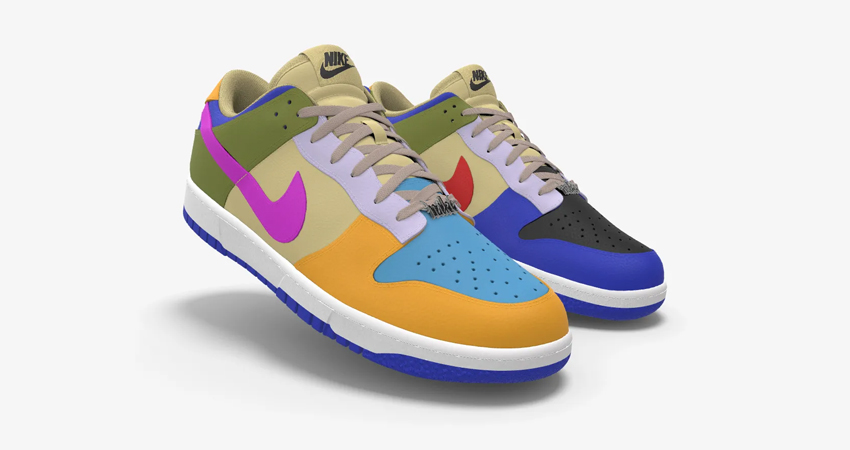 Unleash Your Creativity Customize Your Very Own What The Dunk on Nike By You liferstyle right front corner