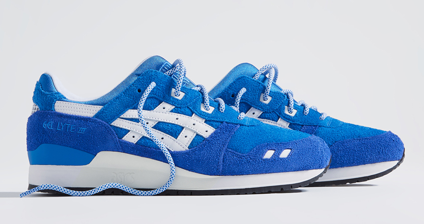 X Men x KITH x ASICS GEL LYTE 3 Blue White lifestyle right