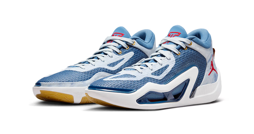 Feast Your Eyes On The Official Images Of The Jordan Tatum 1 ‘Denim front corner