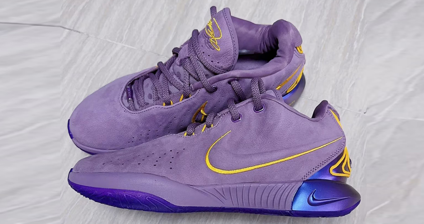 First Look Of The Nike LeBron 21 Violet Dust A Sneaker Sensation right