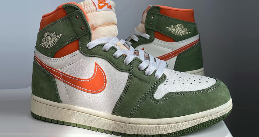 Get The First Glimpse Of The Air Jordan 1 High OG ‘Celadon lifestyle front corner