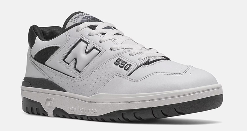 New Balance 550 White Black BB550HA1 front corner