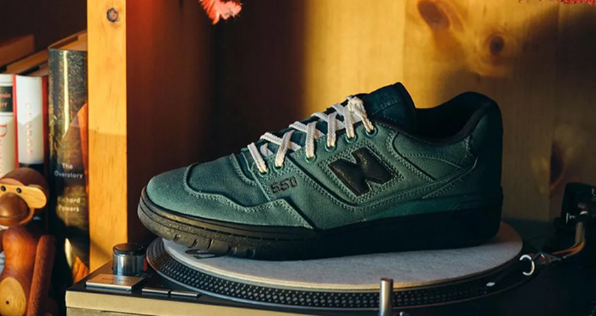thisisneverthat x New Balance 550 Green lifestyle left 1